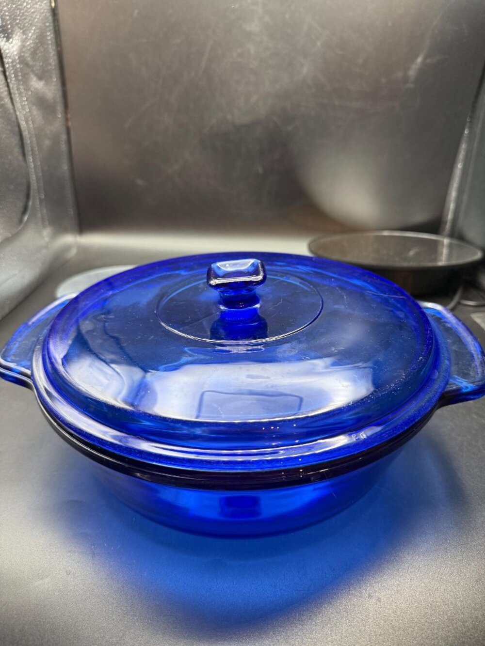 Cobalt Anchor Hocking Covered Casserole 2 QT
